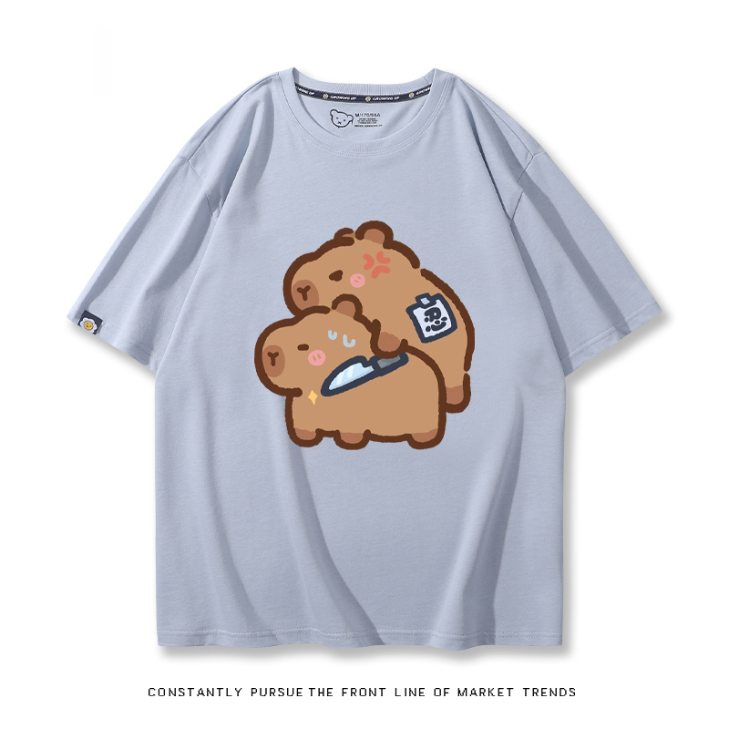 卡皮巴拉 2024親子情侶男女同款 T恤