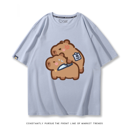卡皮巴拉 2024親子情侶男女同款 T恤