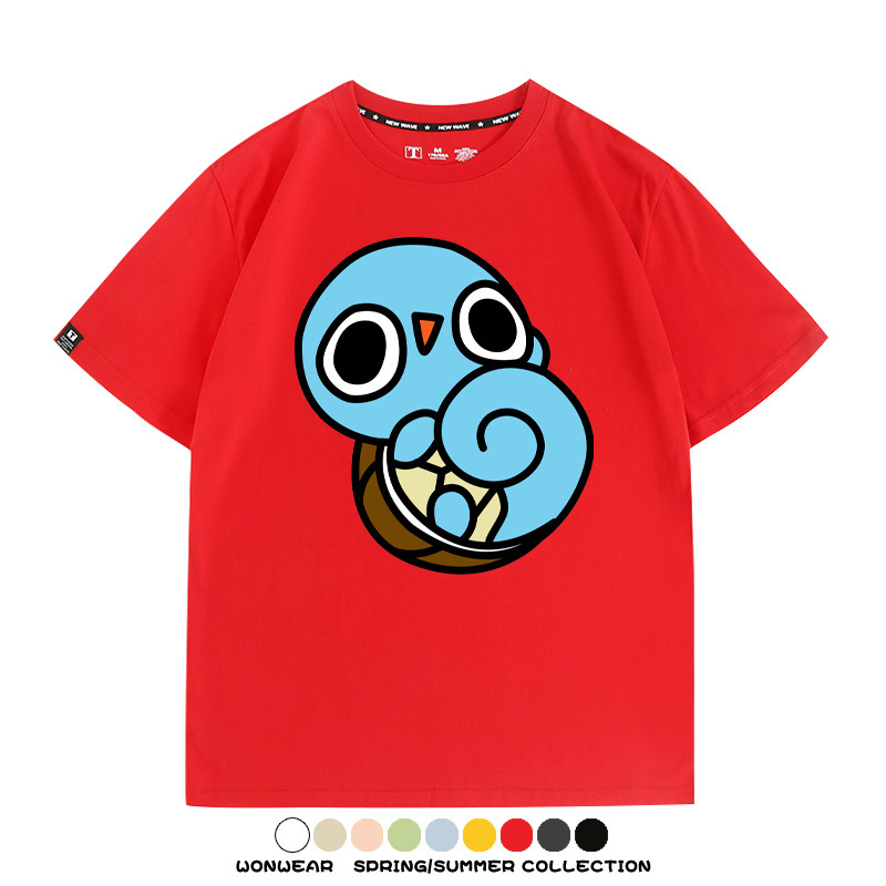 精靈寶可夢小火龍傑尼龜 親子情侶裝寬鬆短袖T