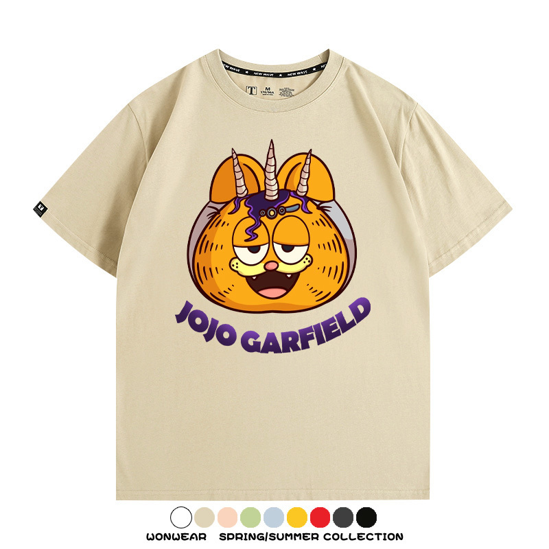 加菲貓聯名JOJO的奇妙冒險周邊短袖T恤