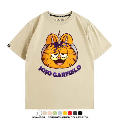 加菲貓聯名JOJO的奇妙冒險周邊短袖T恤