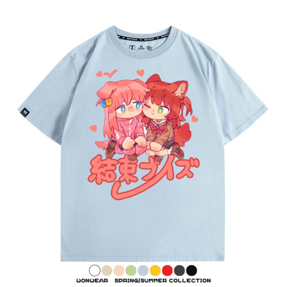 Q版孤獨搖滾後藤一里 親子情侶裝寬鬆短袖T