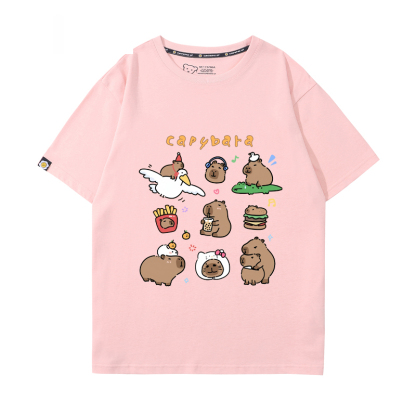 卡皮巴拉 2024親子情侶男女同款 T恤