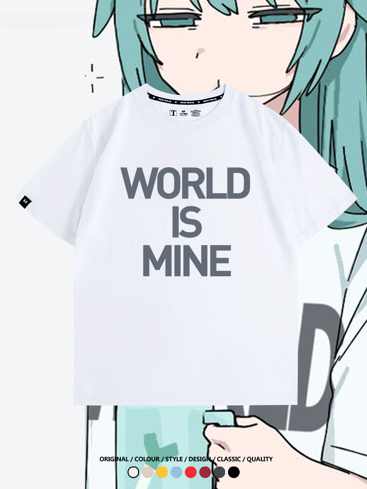 MIKU初音未來同款短袖COS二次元體恤衫純棉夏季寬鬆居家上衣情侶寬鬆