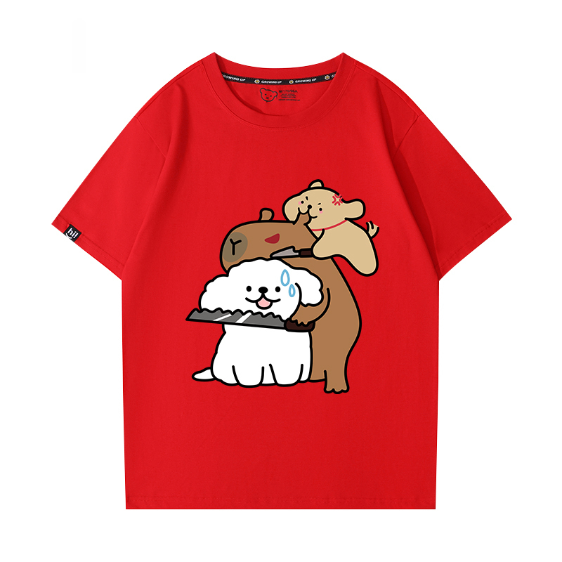 卡皮巴拉 2024親子情侶男女同款 T恤