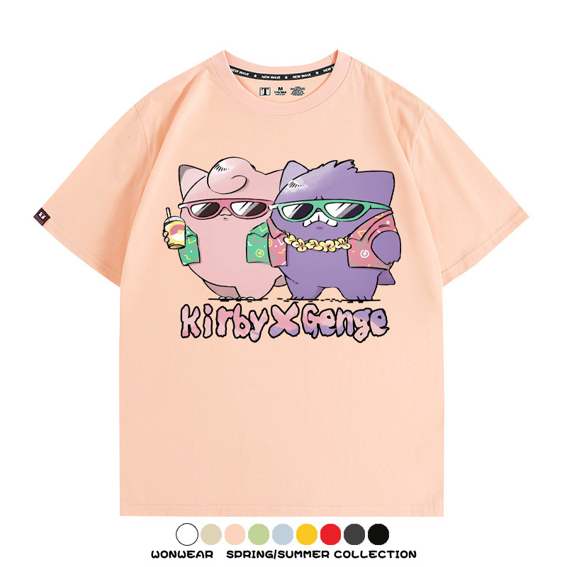 精靈寶可夢度假風動漫周邊短袖T恤