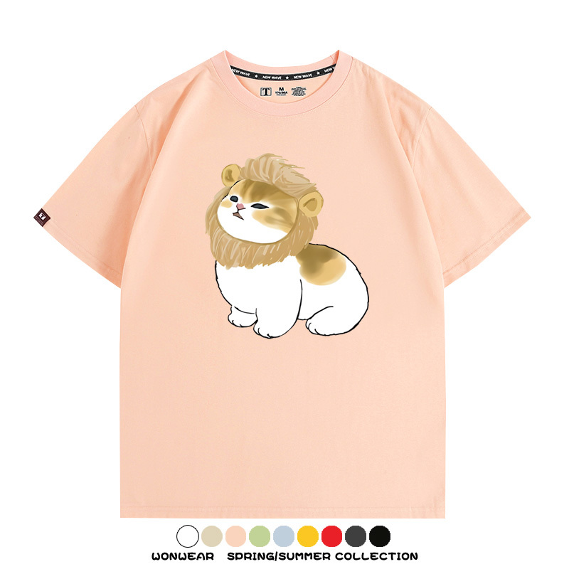 貓貓COS獅子 親子情侶裝寬鬆短袖T