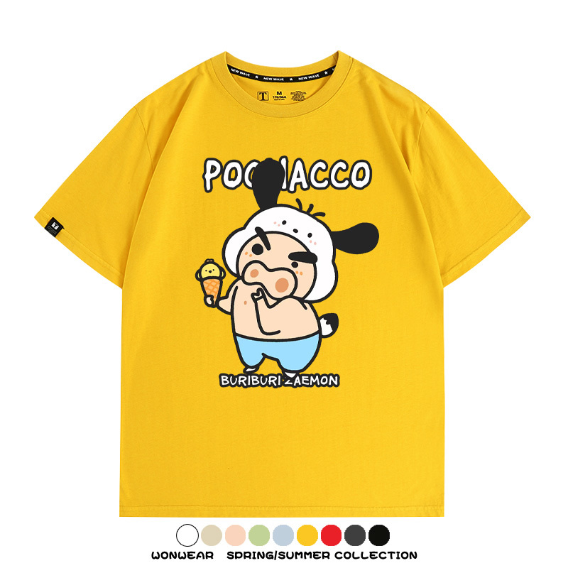 三麗鷗x蠟筆小新肥嘟嘟左衛門 親子情侶寬鬆短袖T