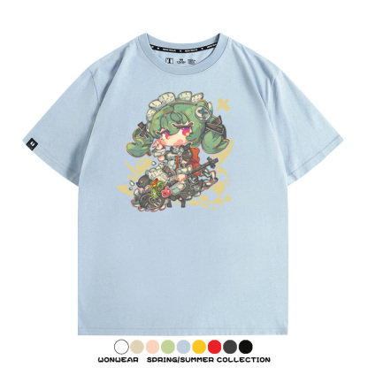 絕區零遊戲安比妮可可琳卡通Q版同款短袖夏季純棉T恤衫二次元COS