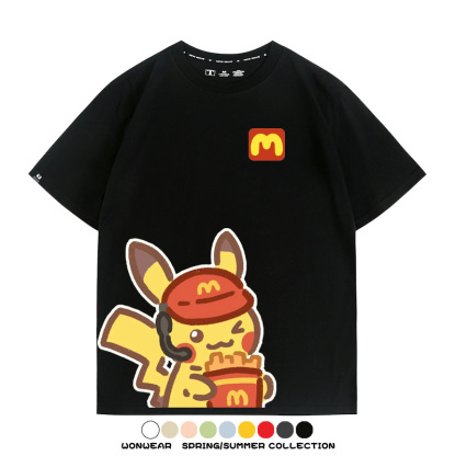 寶可夢聯動麥當勞 親子情侶裝寬鬆短袖T