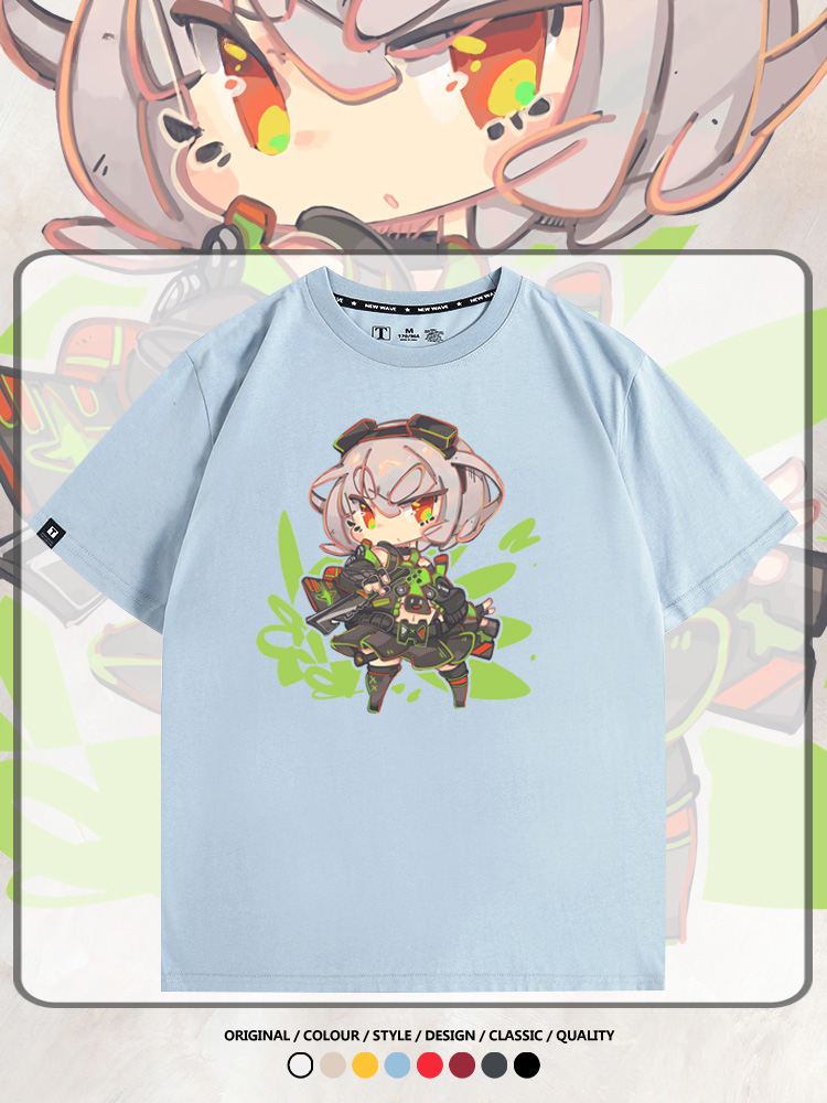 絕區零遊戲安比妮可可琳卡通Q版同款短袖夏季純棉T恤衫二次元COS