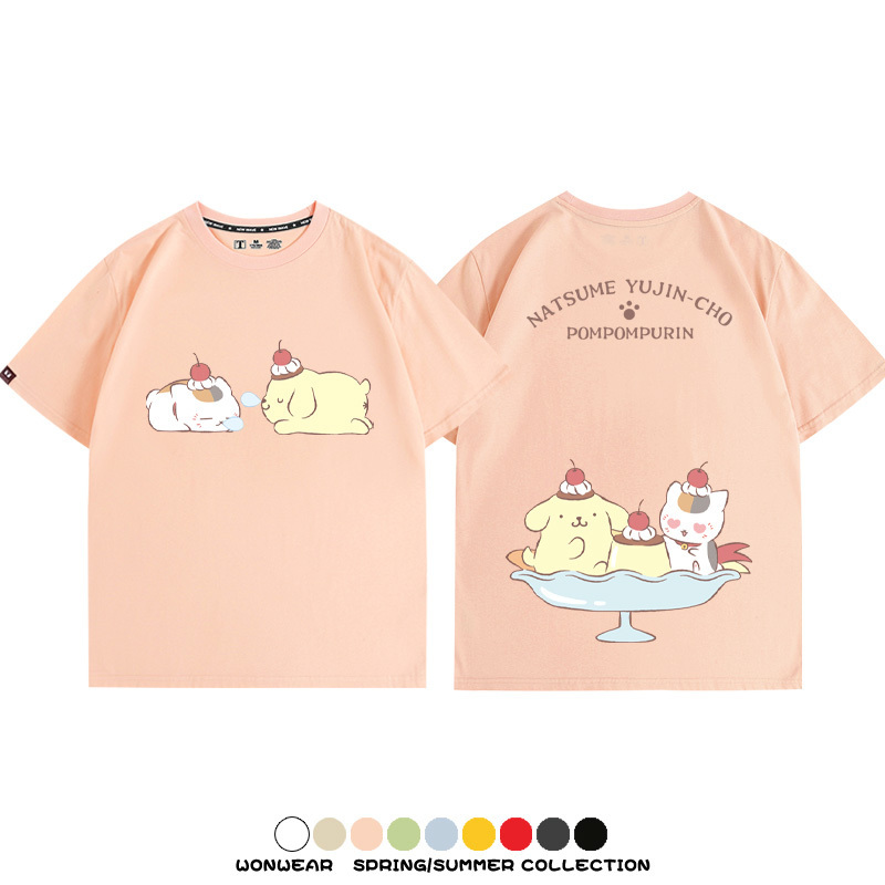 夏目友人帳聯名三麗鷗 親子情侶寬鬆短袖T