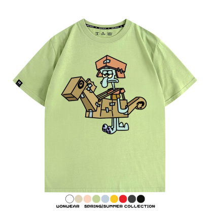 海綿寶寶惡搞動漫周邊短袖T恤