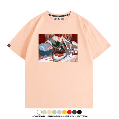 新世紀福音戰士EVA藝術插畫潮牌印花T恤夏季男潮純棉短袖寬鬆上衣