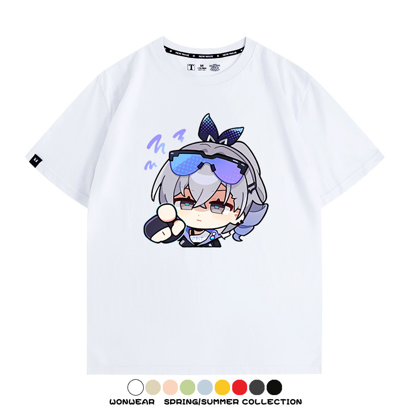 崩壞:星穹鐵道銀狼小姐 親子情侶寬鬆短袖T