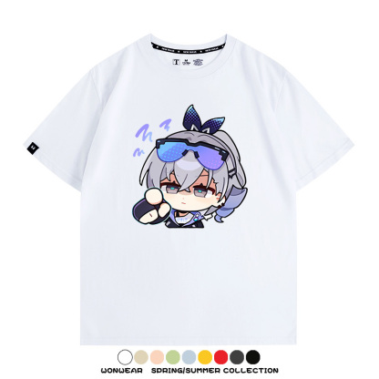 崩壞:星穹鐵道銀狼小姐 親子情侶寬鬆短袖T