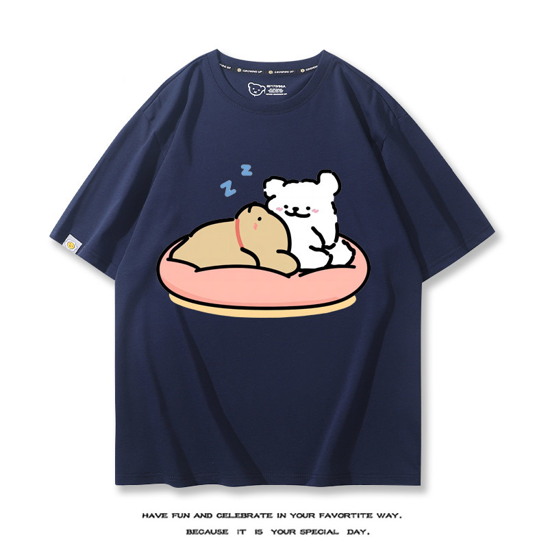 線條小狗 2024親子情侶男女同款 T恤