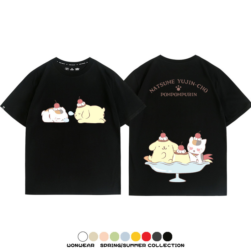 夏目友人帳聯名三麗鷗 親子情侶寬鬆短袖T
