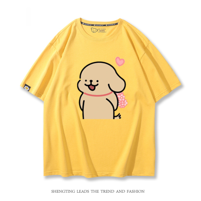 線條小狗 2024親子情侶男女同款 T恤