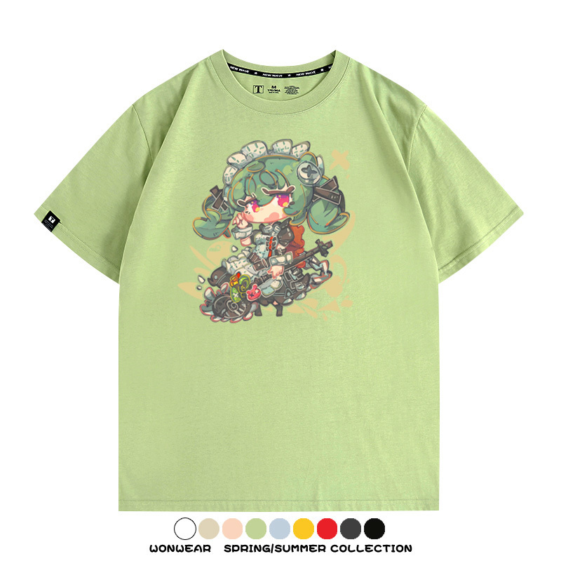 絕區零遊戲安比妮可可琳卡通Q版同款短袖夏季純棉T恤衫二次元COS