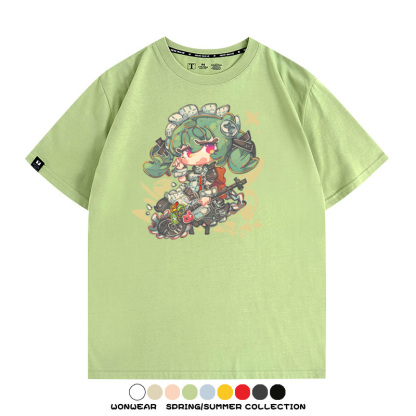 絕區零遊戲安比妮可可琳卡通Q版同款短袖夏季純棉T恤衫二次元COS