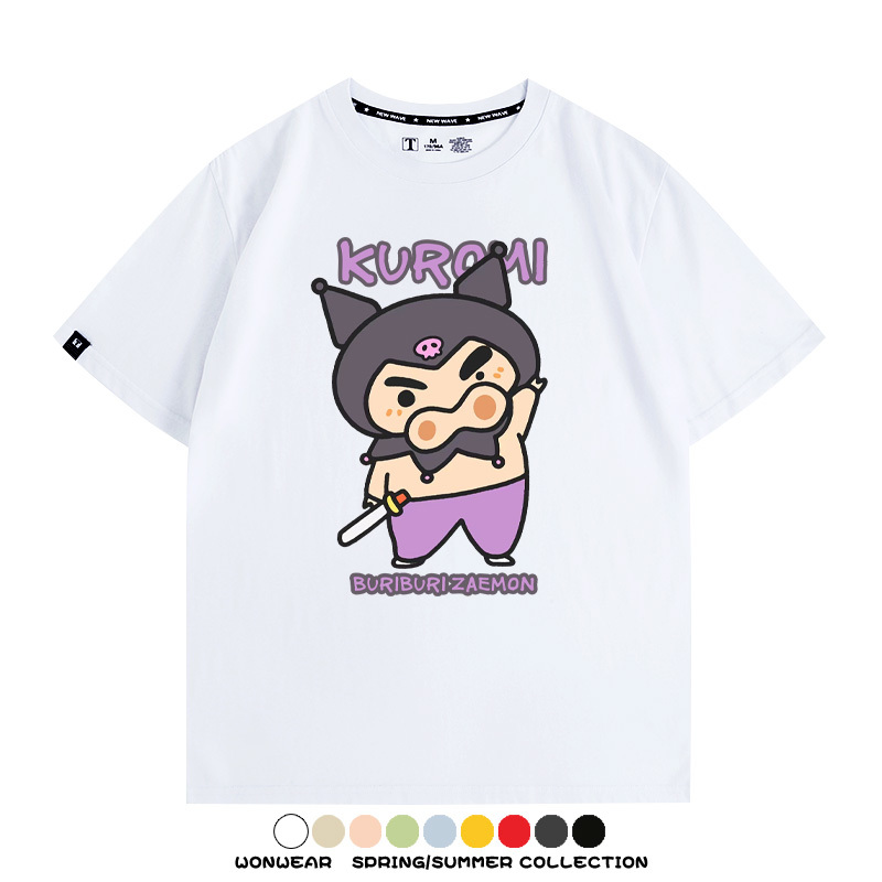 三麗鷗x蠟筆小新肥嘟嘟左衛門 親子情侶寬鬆短袖T