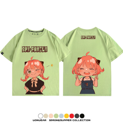 間諜家家酒SPY×FAMILY動漫阿尼亞周邊情侶短袖純棉T恤衫寬鬆百搭