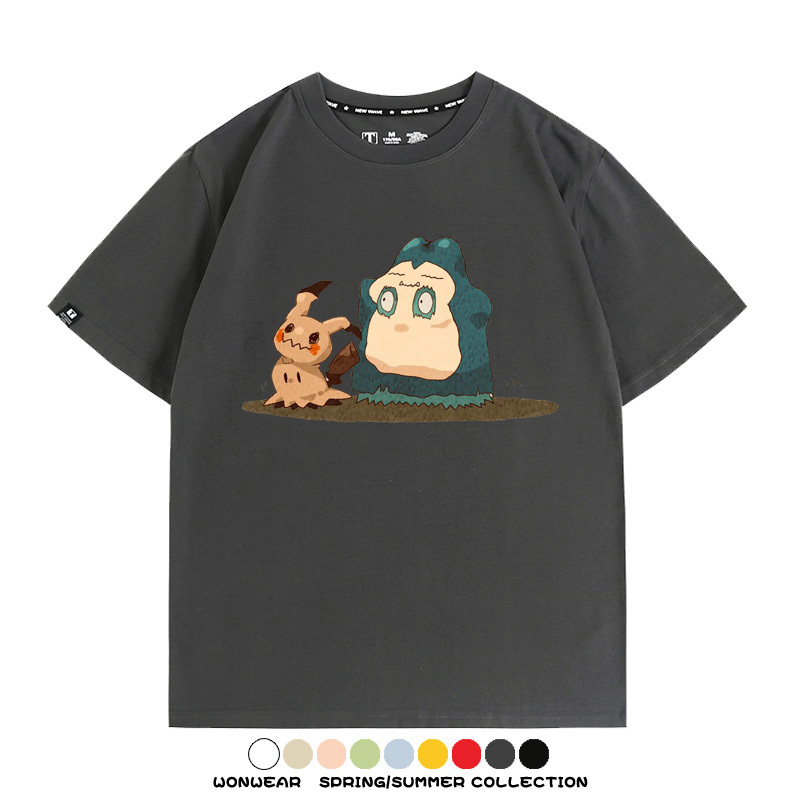 精靈寶可夢小卡比獸任天堂遊戲周邊情侶短袖T恤純棉上衣寬鬆百搭