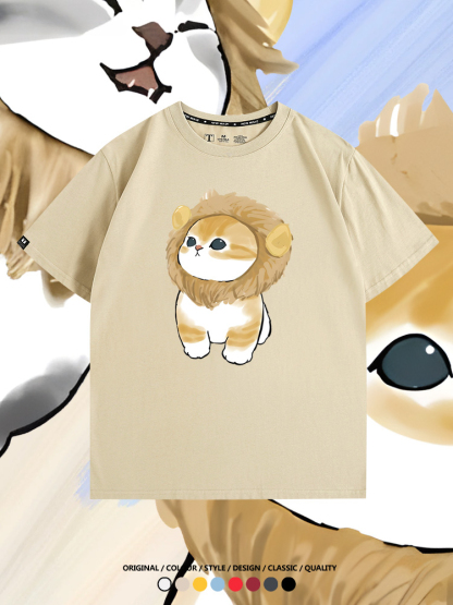 貓貓COS獅子 親子情侶裝寬鬆短袖T