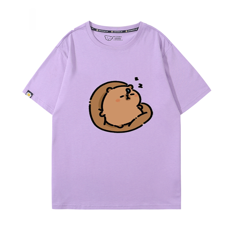 卡皮巴拉 2024親子情侶男女同款 T恤