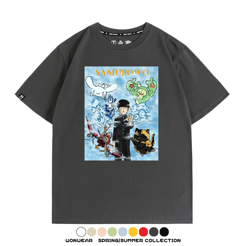 JOJO的奇妙冒險日系動漫二次元聯動款短袖夏季青少年男純棉T恤寬鬆