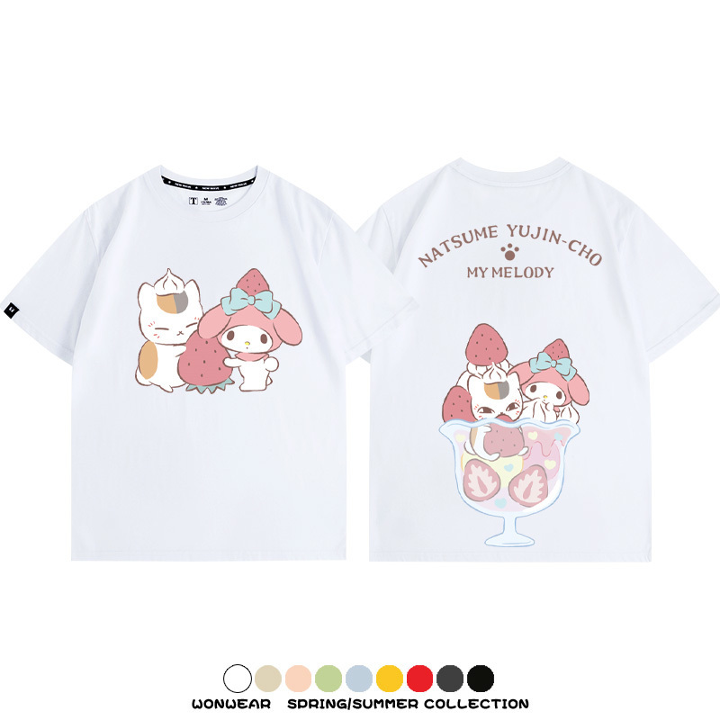 夏目友人帳聯名三麗鷗 親子情侶寬鬆短袖T