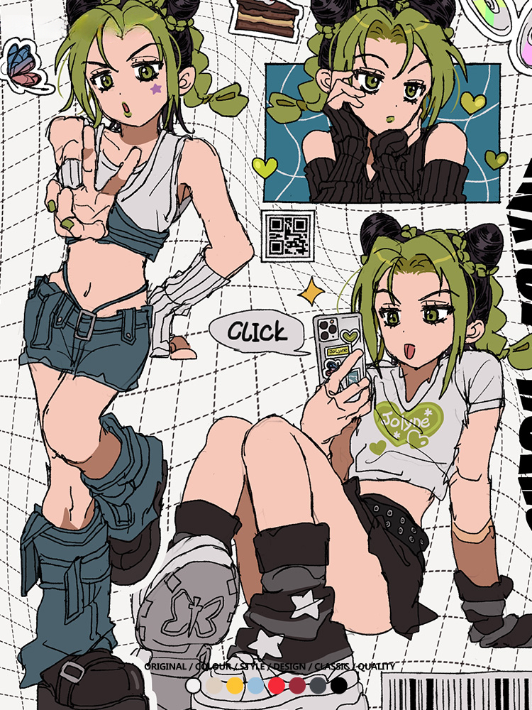 JOJO的奇妙冒險石之海動漫空條徐倫卡通周邊聯名短袖夏男純棉T恤