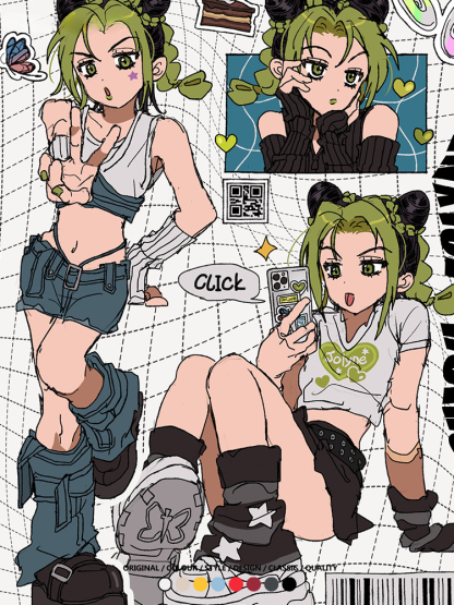 JOJO的奇妙冒險石之海動漫空條徐倫卡通周邊聯名短袖夏男純棉T恤