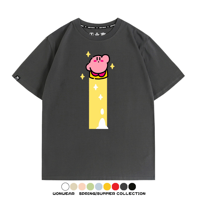 星之卡比遊戲 親子情侶裝寬鬆短袖T