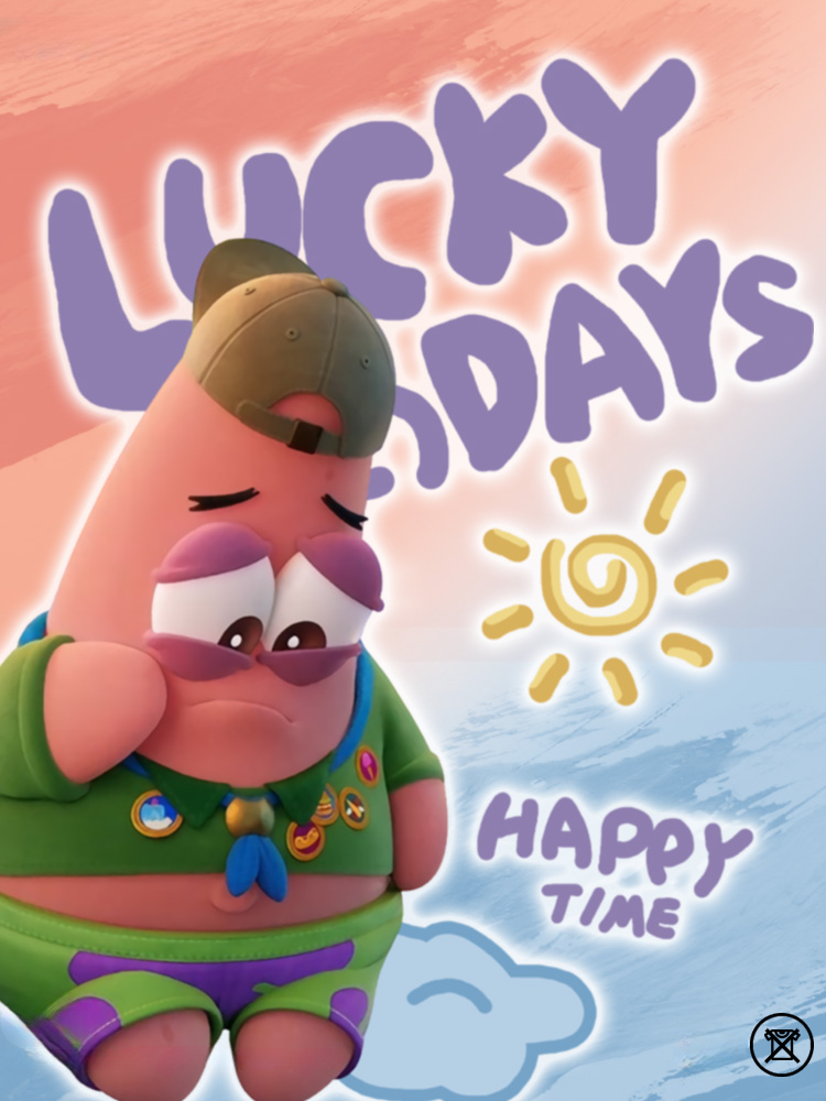 海綿寶寶派大星聯名 親子情侶寬鬆短袖T