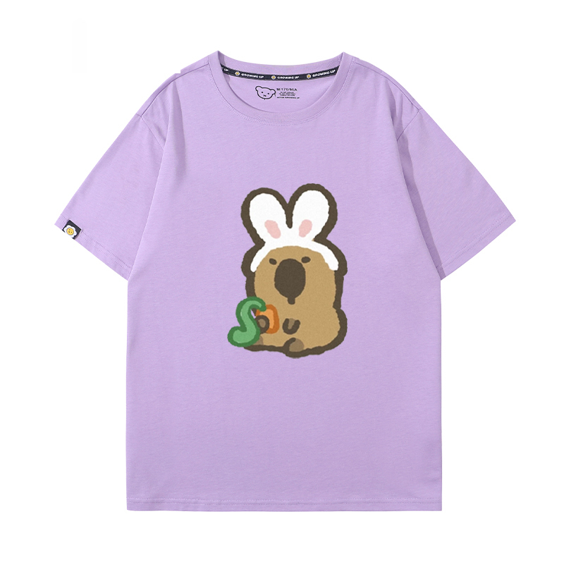 卡皮巴拉 2024親子情侶男女同款 T恤