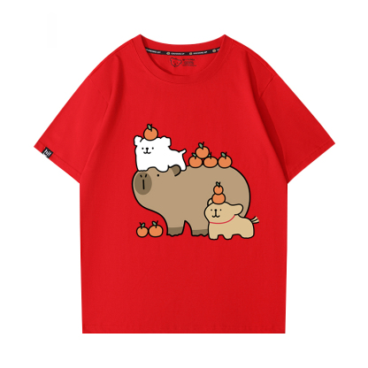 卡皮巴拉 2024親子情侶男女同款 T恤