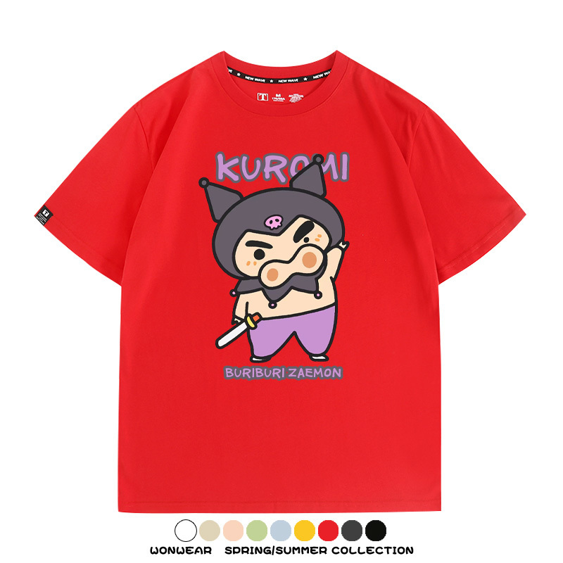 三麗鷗x蠟筆小新肥嘟嘟左衛門 親子情侶寬鬆短袖T