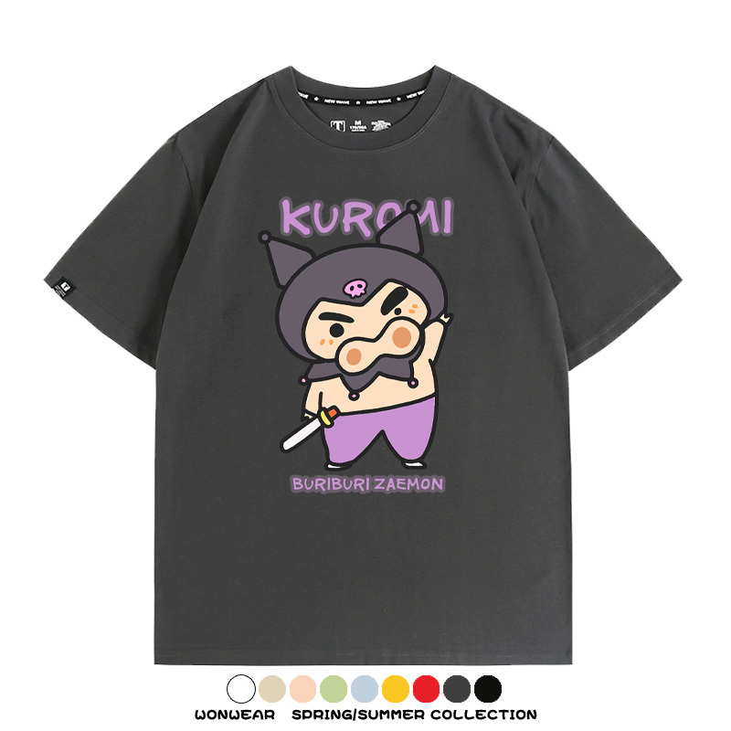 三麗鷗x蠟筆小新肥嘟嘟左衛門 親子情侶寬鬆短袖T