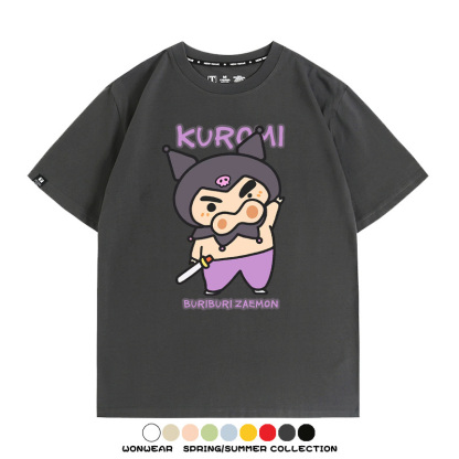 三麗鷗x蠟筆小新肥嘟嘟左衛門 親子情侶寬鬆短袖T