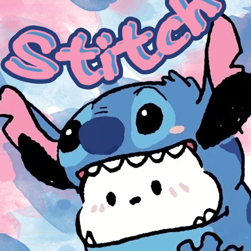 史迪奇三麗鷗帕恰狗聯名 親子情侶裝寬鬆短袖T