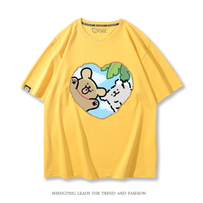 線條小狗 2024親子情侶男女同款 T恤