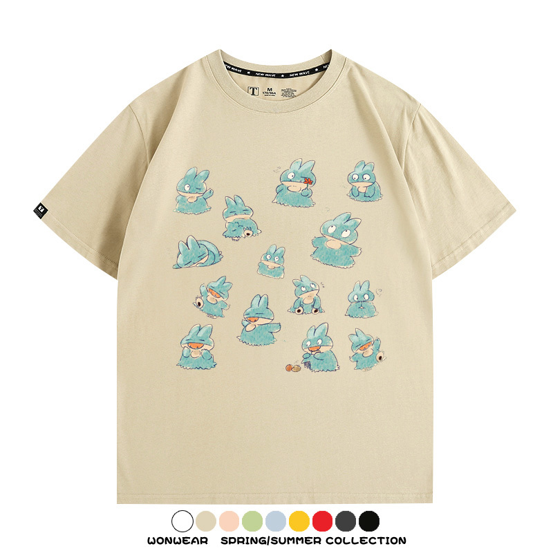 精靈寶可夢小卡比獸任天堂遊戲周邊情侶短袖T恤純棉上衣寬鬆百搭