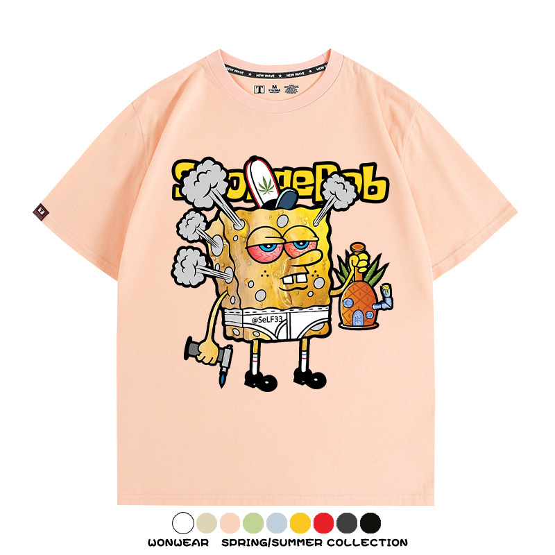 西海岸海綿寶寶動漫周邊短袖T恤