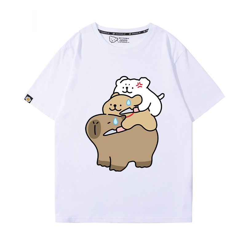 卡皮巴拉 2024親子情侶男女同款 T恤