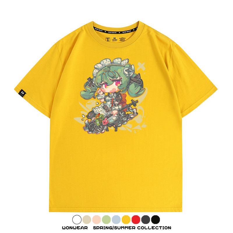 絕區零遊戲安比妮可可琳卡通Q版同款短袖夏季純棉T恤衫二次元COS