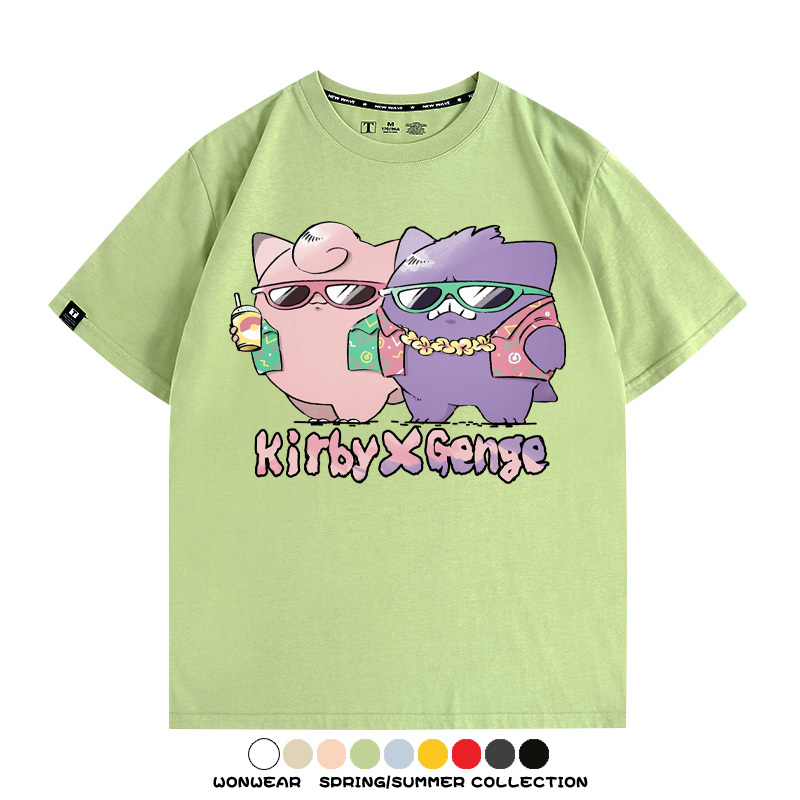 精靈寶可夢度假風動漫周邊短袖T恤