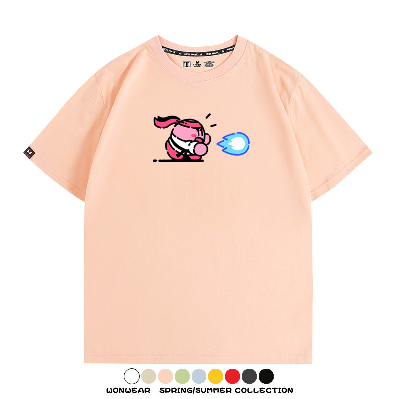 星之卡比遊戲 親子情侶裝寬鬆短袖T