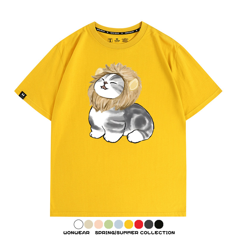 貓貓COS獅子 親子情侶裝寬鬆短袖T